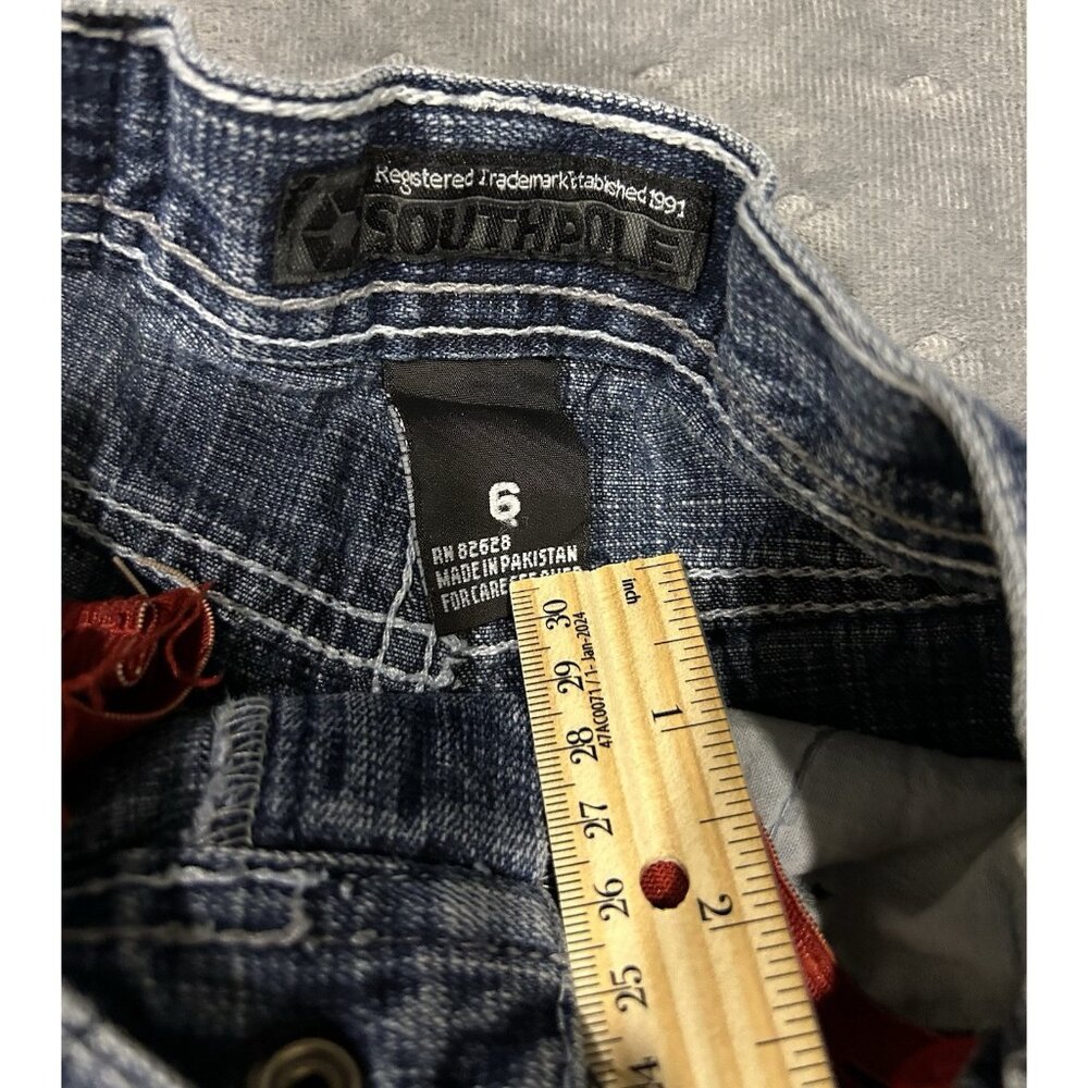 Y2K Boy’s Kid’s Size 6 Jeans Adjustable Waist Preowned Wide Leg - Picture 2 of 11